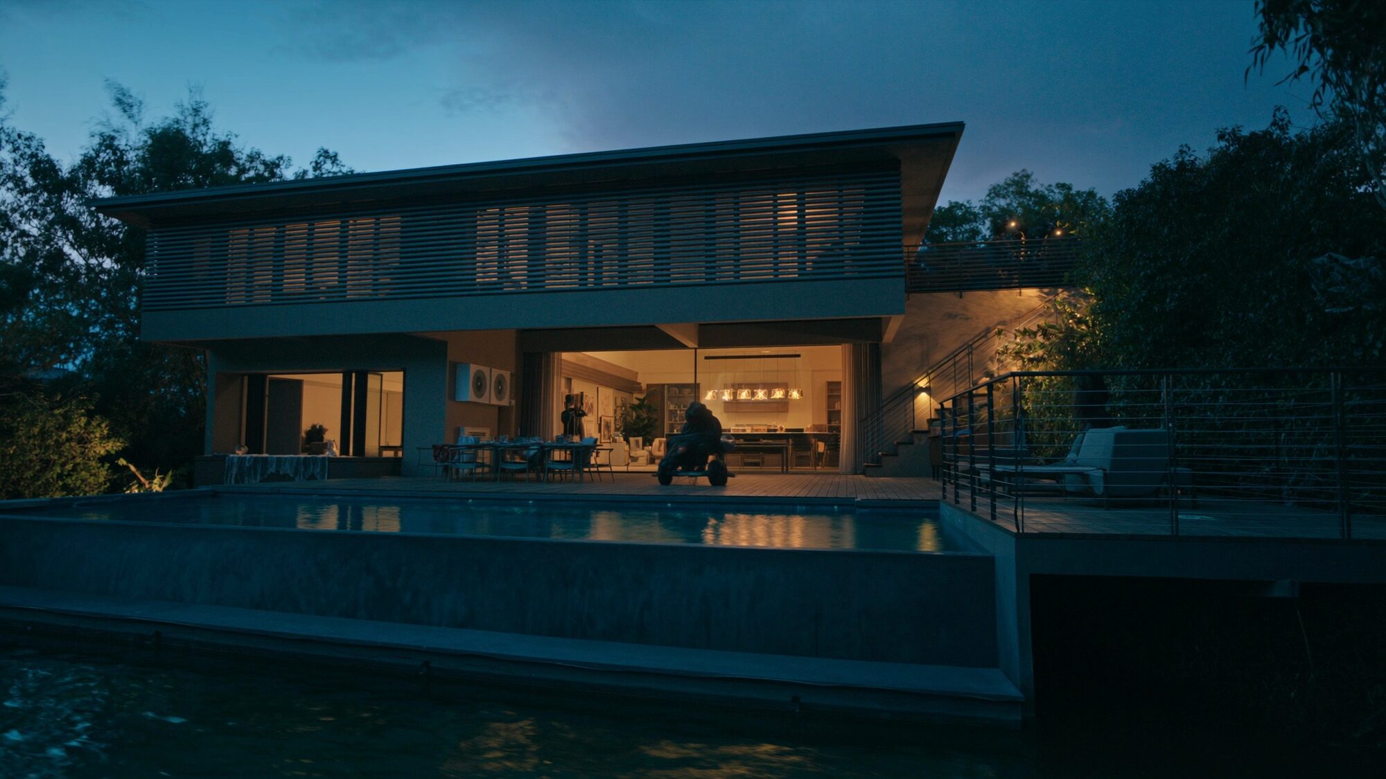 A Darwin rental property at dusk